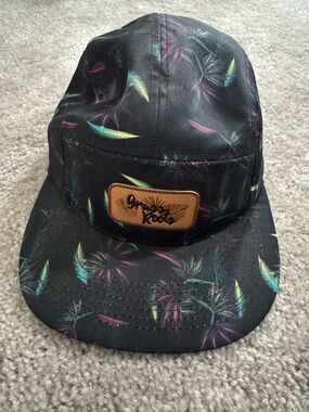 Grassroots Feather Print Five-Panel Cap